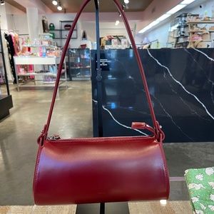 Red leather Fashion Shoulder bags